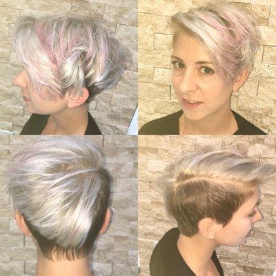 Haircut and color by LEANDRAVERASHAIRSTYLE to