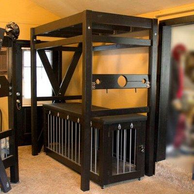 *Handmade, Custom Suspension System*  We Specialize in Custom Made Kink Furniture. Contact us at the boutique for details.