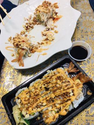 South side Roll and shrimp tempura roll