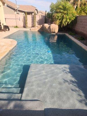 Finished pool and water feature.