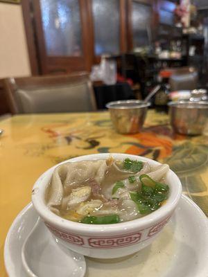 Wonton soup "amazing!"