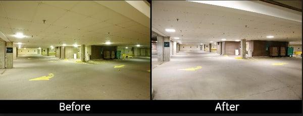 Less accidents in parking garages