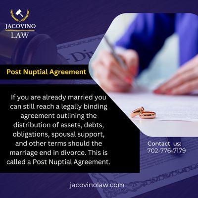 Post Nuptial Agreement