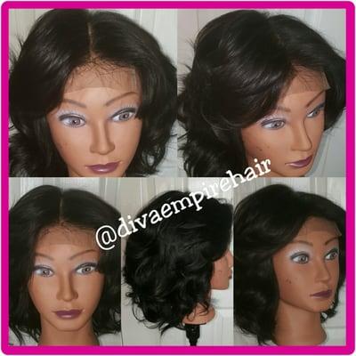 Custom Wig Unit with a Closure for a natural looking part. Great protective style!