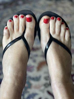 Another gorgeous pedicure from Bebe Nail Salon. Love these happy ladies and their nail spa skills.