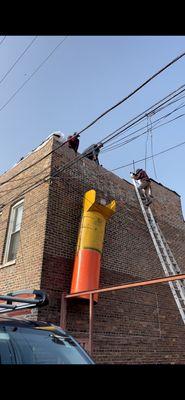 Installing parapet walls and copings