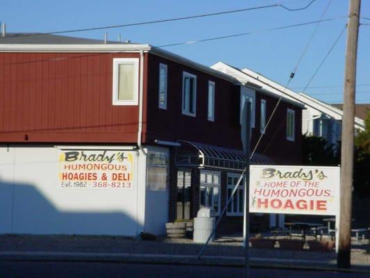 Brady's Hoagie Dock from Ocean Drive heading north avalon NJ  Fried Chicken Cheese  steaks deli Hoagies