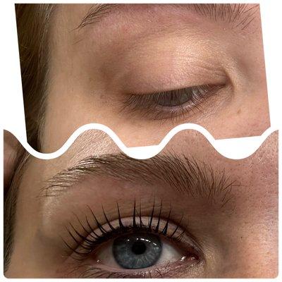 Lash lift and tint