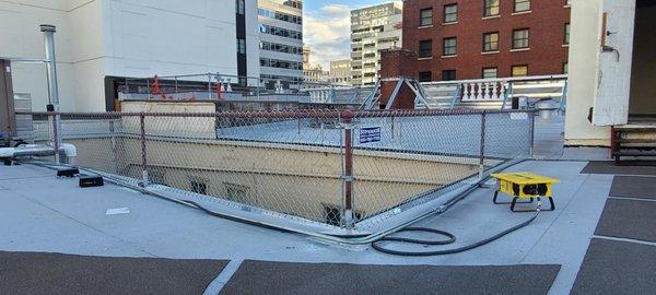 Rooftop fence