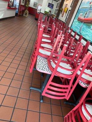 Chairs not place where they need to be