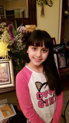 My daughter also had a haircut, newly cut bangs very happy! Thank you Yaffa.