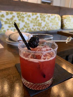 Blackberry whiskey sour