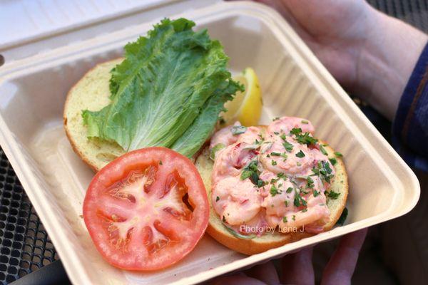 Cajun shrimp salad sandwich ($11.95)