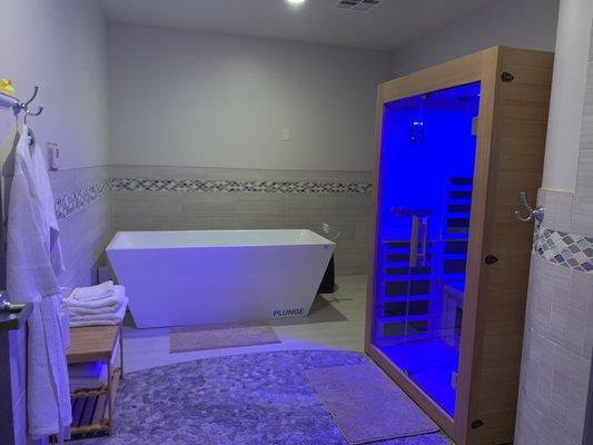 Cold plunge and Infrared sauna