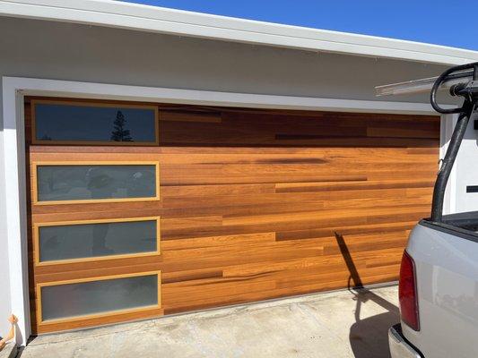 I really like these cedar plank doors!