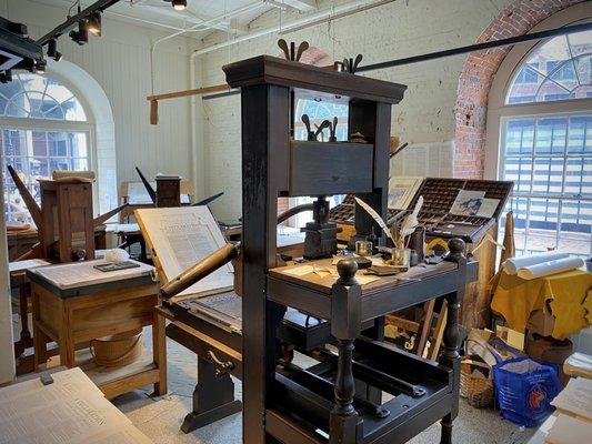 Old fashioned printing press