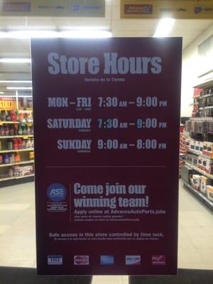 Store hours