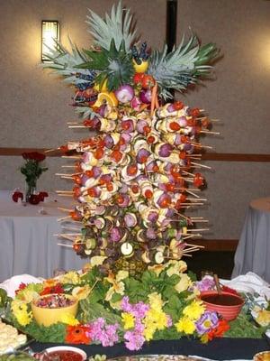 Here is our huge kebab tree before everyone got a hold of it!!