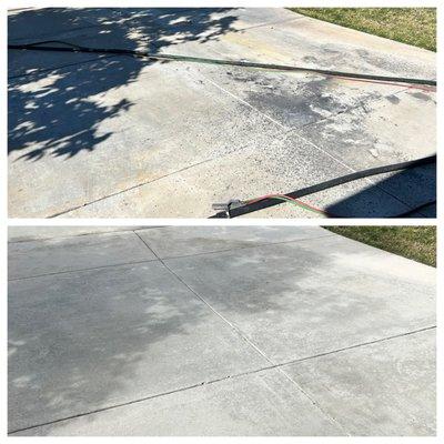 Driveway Sand Blast Before & After