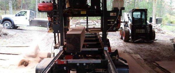 We have heavy duty commercial equipment for converting your old trees to valuable lumber.