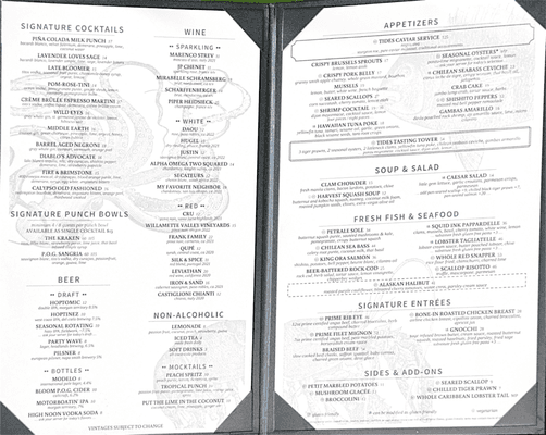 Dining Menu