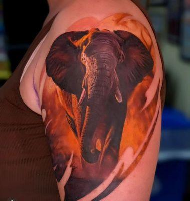 Elephant tattoo