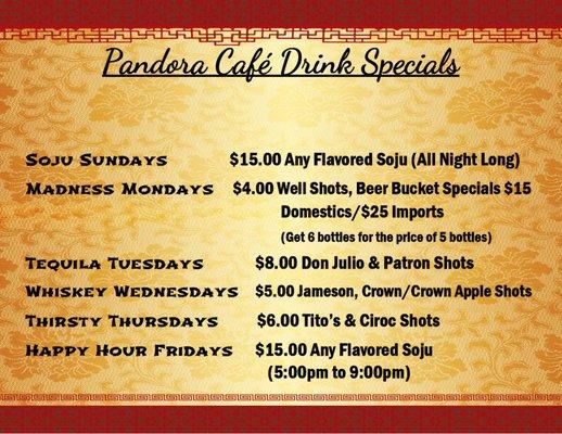 Brand new drink specials!