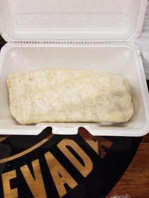 Super burrito for over $12. Mostly rice!