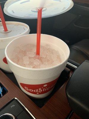 Took 2 sips and it was done. Thanks for the full cup of ice!