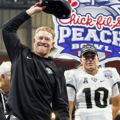 Andresen & Associates client Scott Frost after his UCF Knights defeated Auburn in the Peach Bowl to go 13-0 and become the ON...