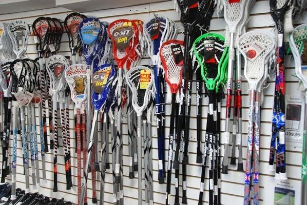 We Have A Lacrosse Stick Wall!