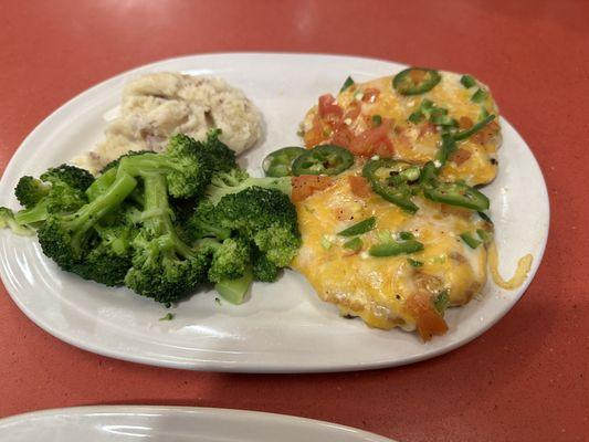 Cheddar Jack Chicken Dinner