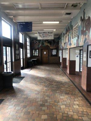 Inside lobby of the Compton Post Office.