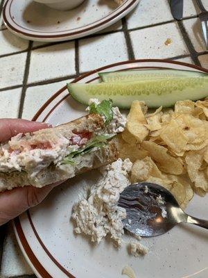 Turkey salad sandwich