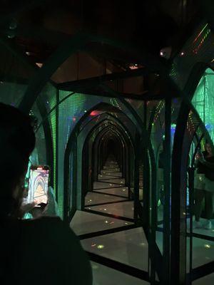 Cool lighting in the Mirror maze