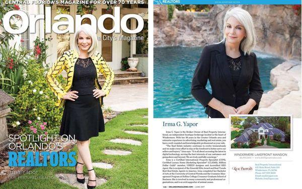 Irma Yapor, Premier Realtor Orlando Magazine