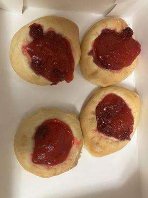 Fresh cherry kolaches just over 5 bucks Oct 2024 price real good!