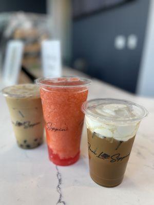 Morning boba drinks