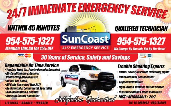 SunCoast Electric and Air flyer