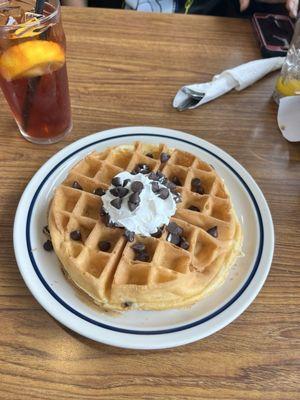 Waffle with chocolate chip