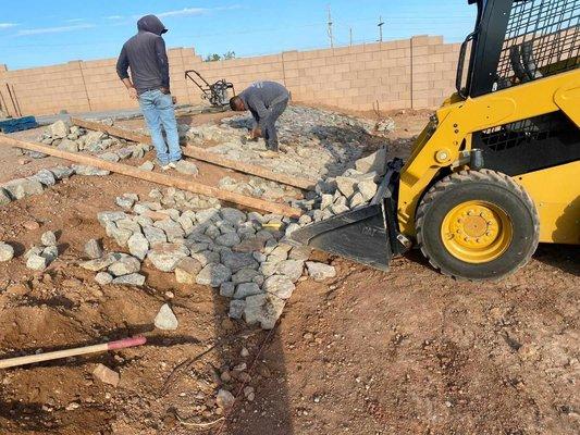 Riprap Installation, leveling and grading