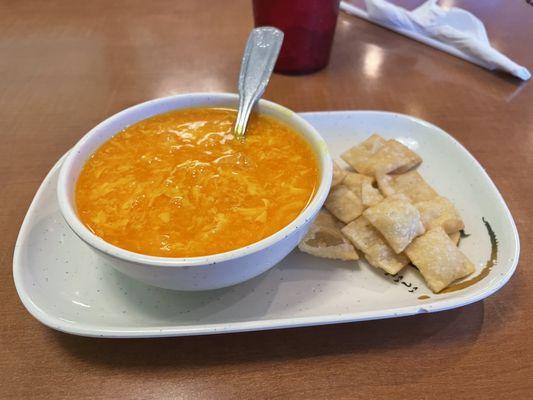 Orange egg drop soup