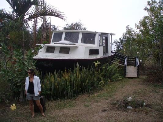 You get to stay in your very own boat!