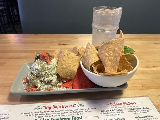 Traditional Guacamole and Chips