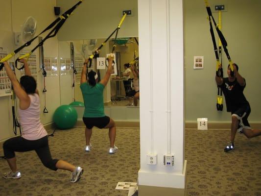 TRX in the Plyometric room