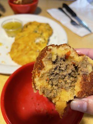 Potato filled with ground beef