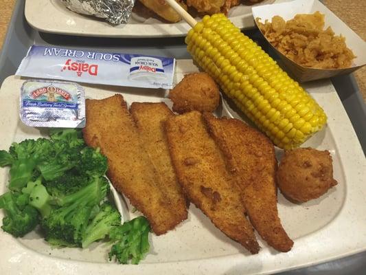 Fried flounder dish