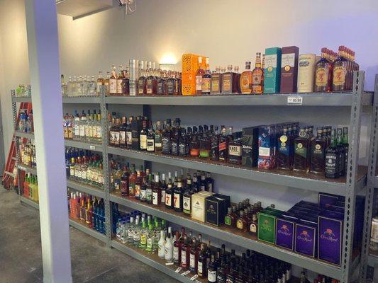 Large selection of liquor