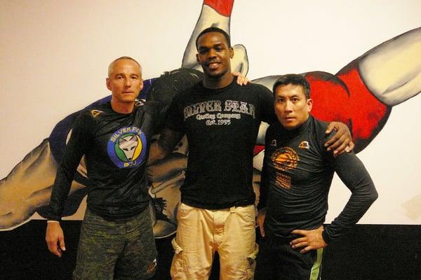 UFC Light Heavyweight Champion John "Bones" Jones  with Karl Pravec & David Cheung