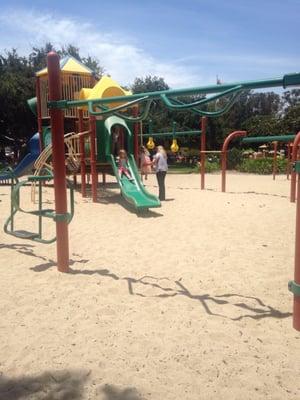 Very modern kids sand play area and huge grass field